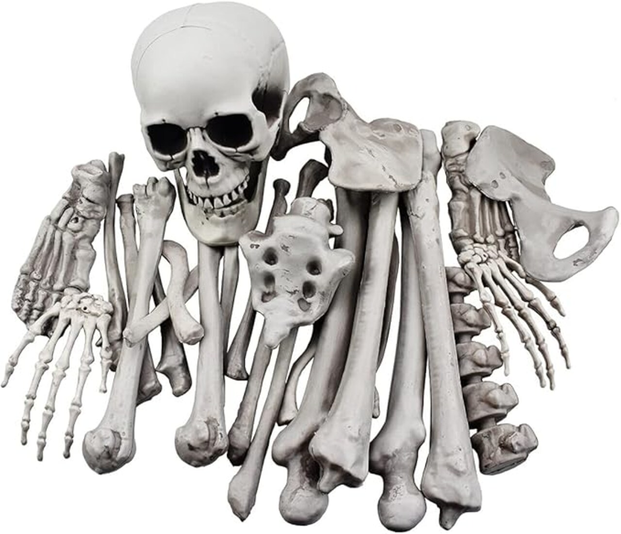 Pieces Skeleton Bones and Skull for Halloween Decor or Spooky Graveyard Ground Decoration (28PCS)